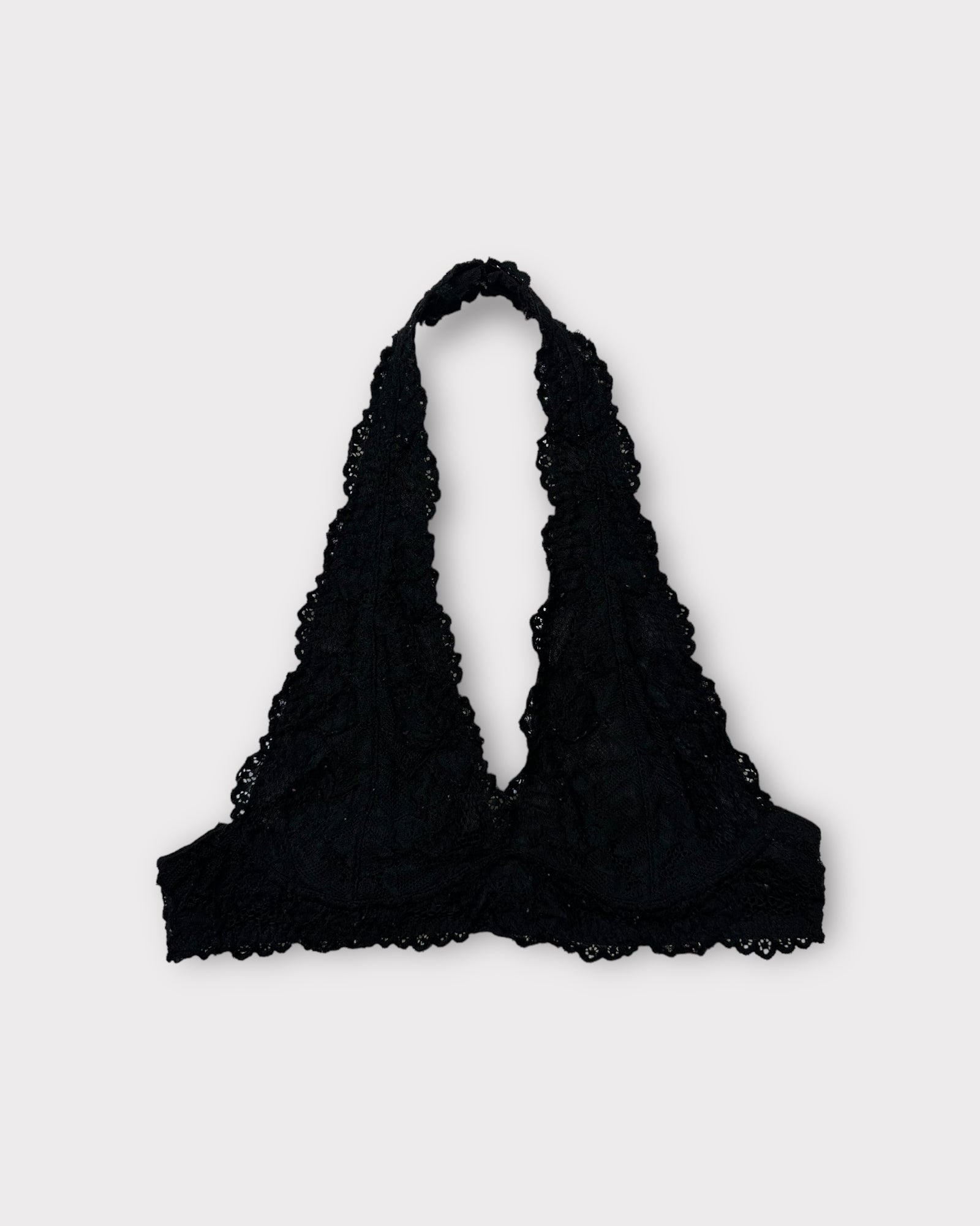 Black Lace Halter Bralette (XS/S) – Shop Thrift On