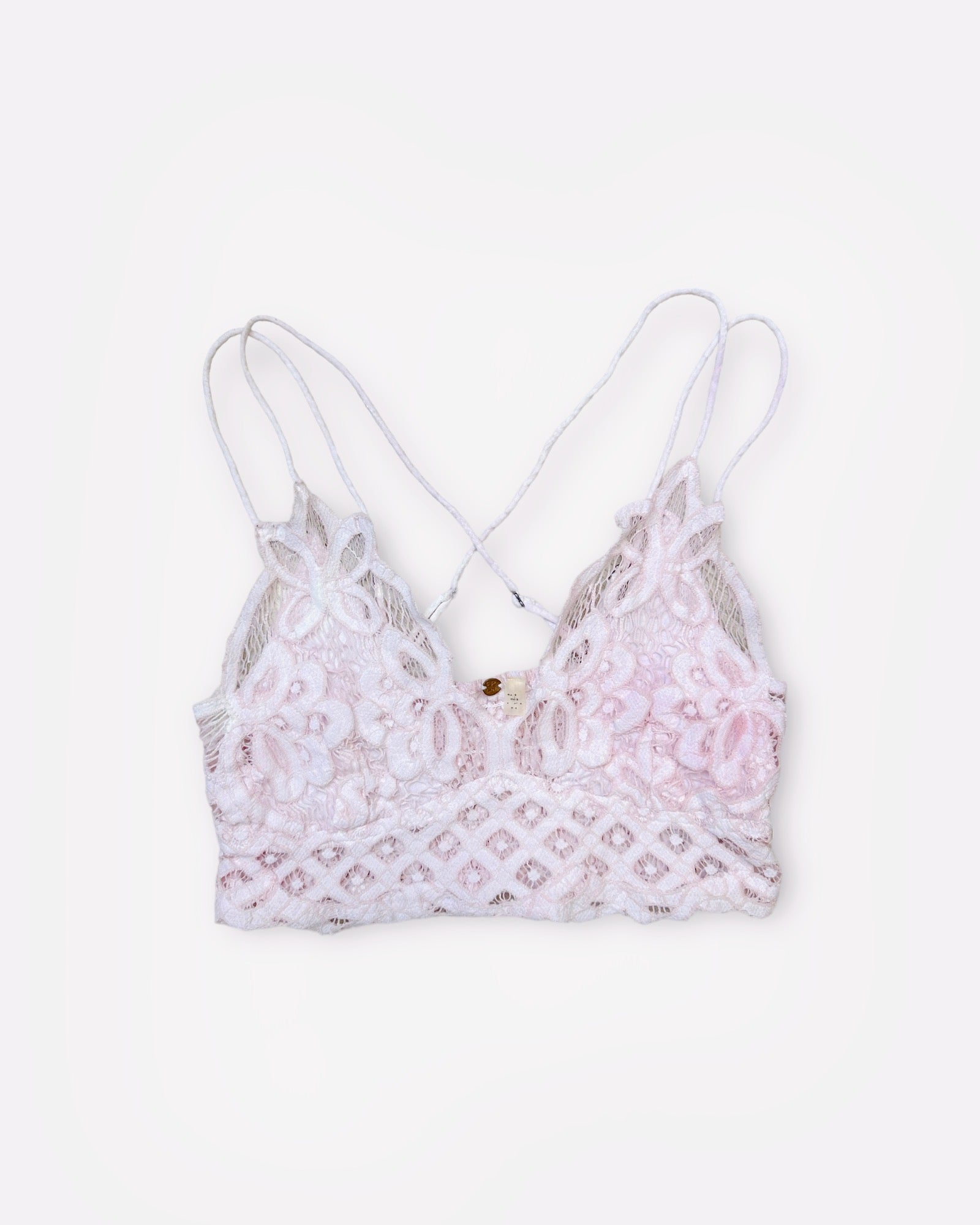 Free People Womens Adella Bralette, Pink, Small