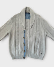 Load image into Gallery viewer, Nautica Light Brown Cable Knit &amp; Ribbed Cardigan (XL)
