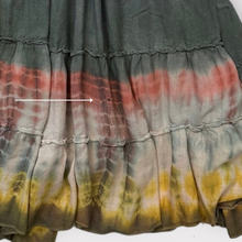 Load image into Gallery viewer, Boho Birdie Tie Dye Ruffle Tiered Dress (L)
