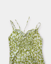 Load image into Gallery viewer, Romi Green Floral Summer Mini Dress (S)
