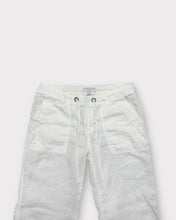 Load image into Gallery viewer, Banana Republic White Low Rise Linen Pants (8)
