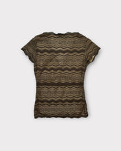 Load image into Gallery viewer, Cosabella Early 2000&#39;s Brown Lace Paneled V Neck Top (M)
