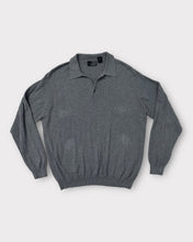 Load image into Gallery viewer, J. Ferrar Vintage Charcoal Grey Collar Knit Pullover (L)
