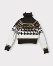 Load image into Gallery viewer, American Eagle Fair Isle Brown Turtleneck Sweater (XS)
