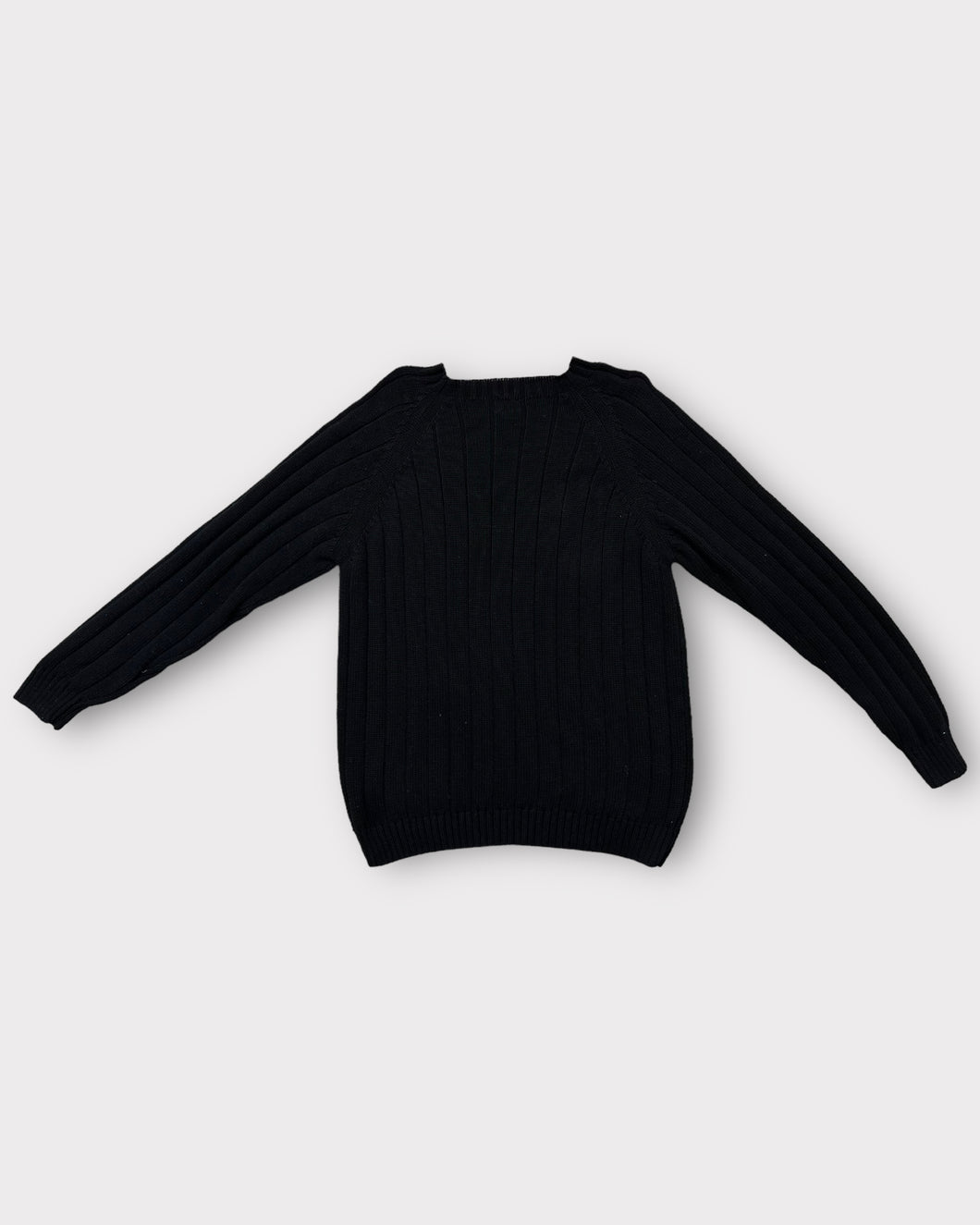 Dockers Black Vintage Rib Knit Mock Neck Sweater (XL)