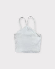 Load image into Gallery viewer, Zara White Ribbed High Neck Asymmetrical Crop Top (S)
