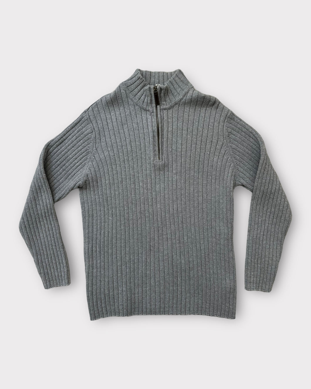 Covington Grey Collar Rib Knit Pullover (XL)