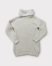 Load image into Gallery viewer, Mango Suit Cream Turtleneck Sweater Dress (XS)
