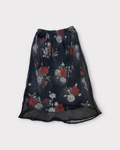 Load image into Gallery viewer, Patricia Jones Black Floral Sheer Maxi Skirt (M)

