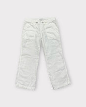 Load image into Gallery viewer, Banana Republic White Low Rise Linen Pants (8)
