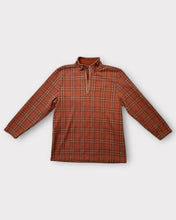 Load image into Gallery viewer, Arrow Burnt Sienna Plaid 1/4 Zip Pullover (XL)
