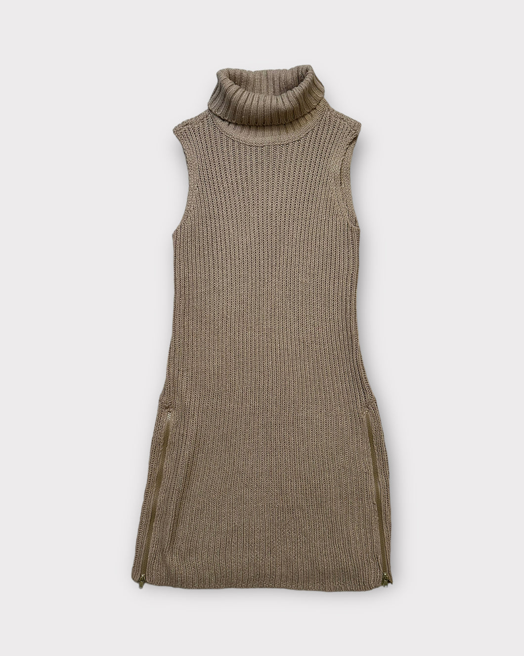 Derek Heart Cider Brown Knit Turtlneck Sweater Dress (L)