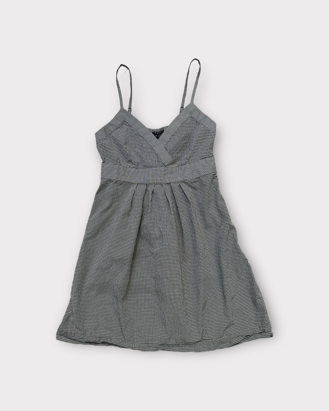 Theory B&W Gingham Summer Mini Dress (6)