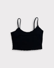 Load image into Gallery viewer, Black Waffle Knit Crop Top (M)

