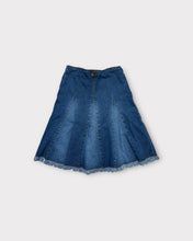 Load image into Gallery viewer, Hype High Rise Early 2000&#39;s Inspired Pleated Denim Skirt (00)
