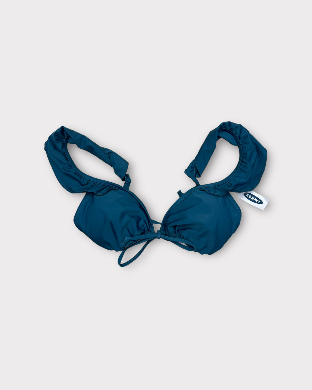 Old Navy NWT Blue Ruffled String Bikini Top (L)