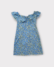 Load image into Gallery viewer, Blake Blue Floral Milkmaid Mini Dress (M)
