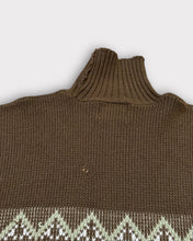 Load image into Gallery viewer, Pine State Fair Isle Brown and Green Turtleneck (XL)
