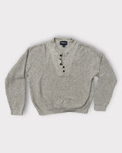 Load image into Gallery viewer, Liberty Vintage Knit Button Up Pullover (L)
