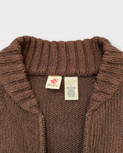 Load image into Gallery viewer, Like, Love Brown Sweater Zip Up Jacket (L)
