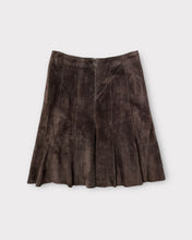 Load image into Gallery viewer, June Chocolate Brown Leather Midi Skirt (4)
