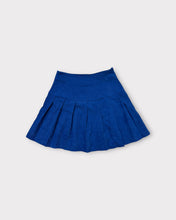 Load image into Gallery viewer, Cider Blue High Waisted Pleated Mini Skirt (S)
