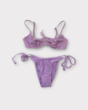 Load image into Gallery viewer, Shirred Underwire Lavender Bikini Set (S/M)
