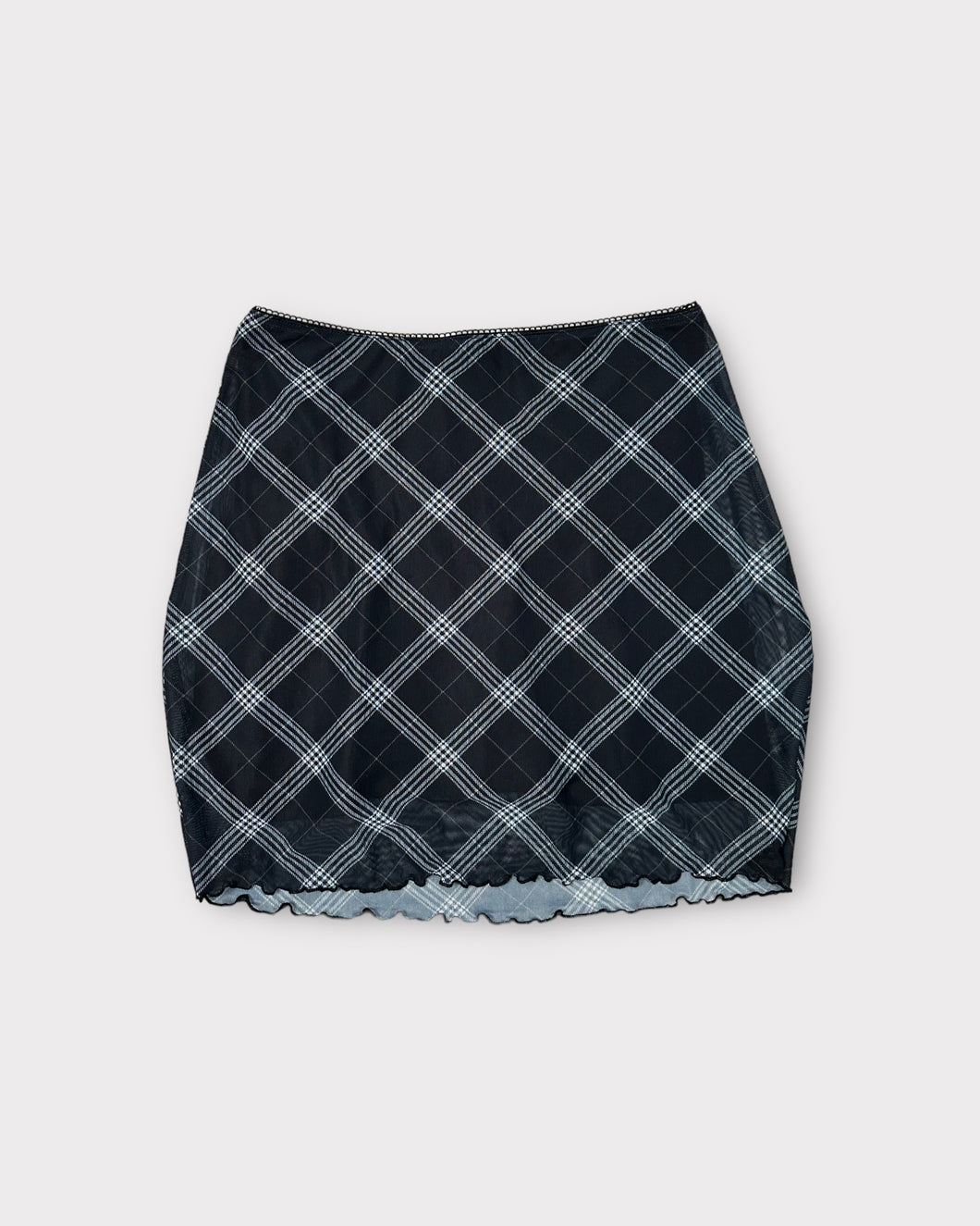 H&M Black Plaid Short Skirt (S)
