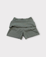 Load image into Gallery viewer, Fashion Bug Stretch Green Plaid Mini Skirt (10)
