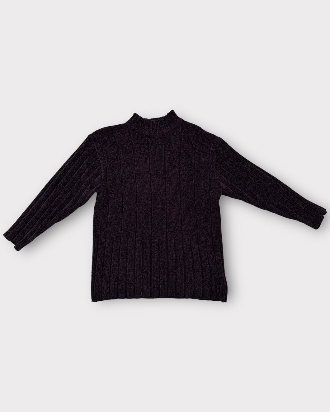 Classic Elements Purple Knit Turtleneck Sweater (L)
