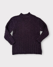 Load image into Gallery viewer, Classic Elements Purple Knit Turtleneck Sweater (L)
