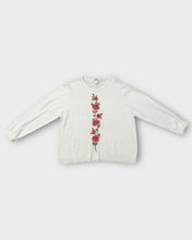 Load image into Gallery viewer, Vintage Floral Creme Knit Sweater (3X)
