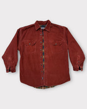 Load image into Gallery viewer, Wolverine Red Corduroy Jacket with Fleece Flannel Lining  (L)
