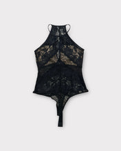 Load image into Gallery viewer, Black High Neck Lace Bodysuit (M)
