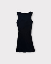 Load image into Gallery viewer, Topshop Black Henley Ribbed Mini Dress (4)
