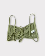 Load image into Gallery viewer, Aerie Green Cinched Bikini Top (M)
