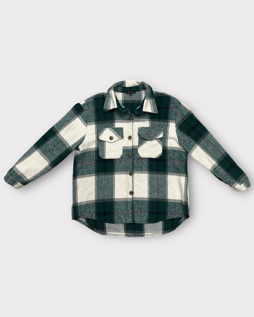 Aly Daly Green Plaid Shacket (L)