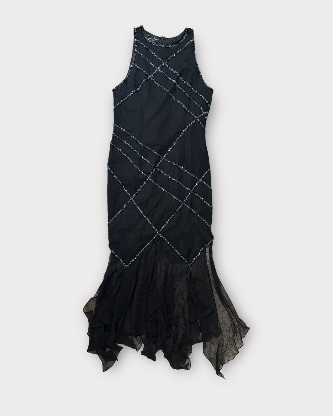 Laurence Kazar Black Bedded Gown (L)
