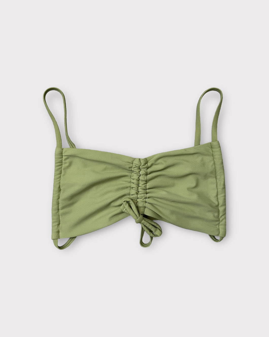 Aerie Green Cinched Bikini Top (M)