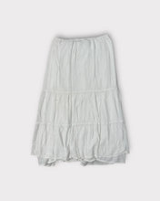 Load image into Gallery viewer, Amanda Smith White Tiered Embroidered Maxi Skirt (M)
