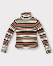Load image into Gallery viewer, Derek Heart Y2K Knit Stripe Turtleneck Sweater (M)
