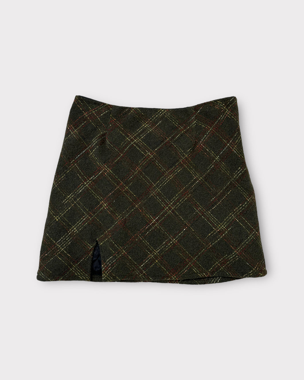 Clio Patterned Wool Mini Skirt (8)