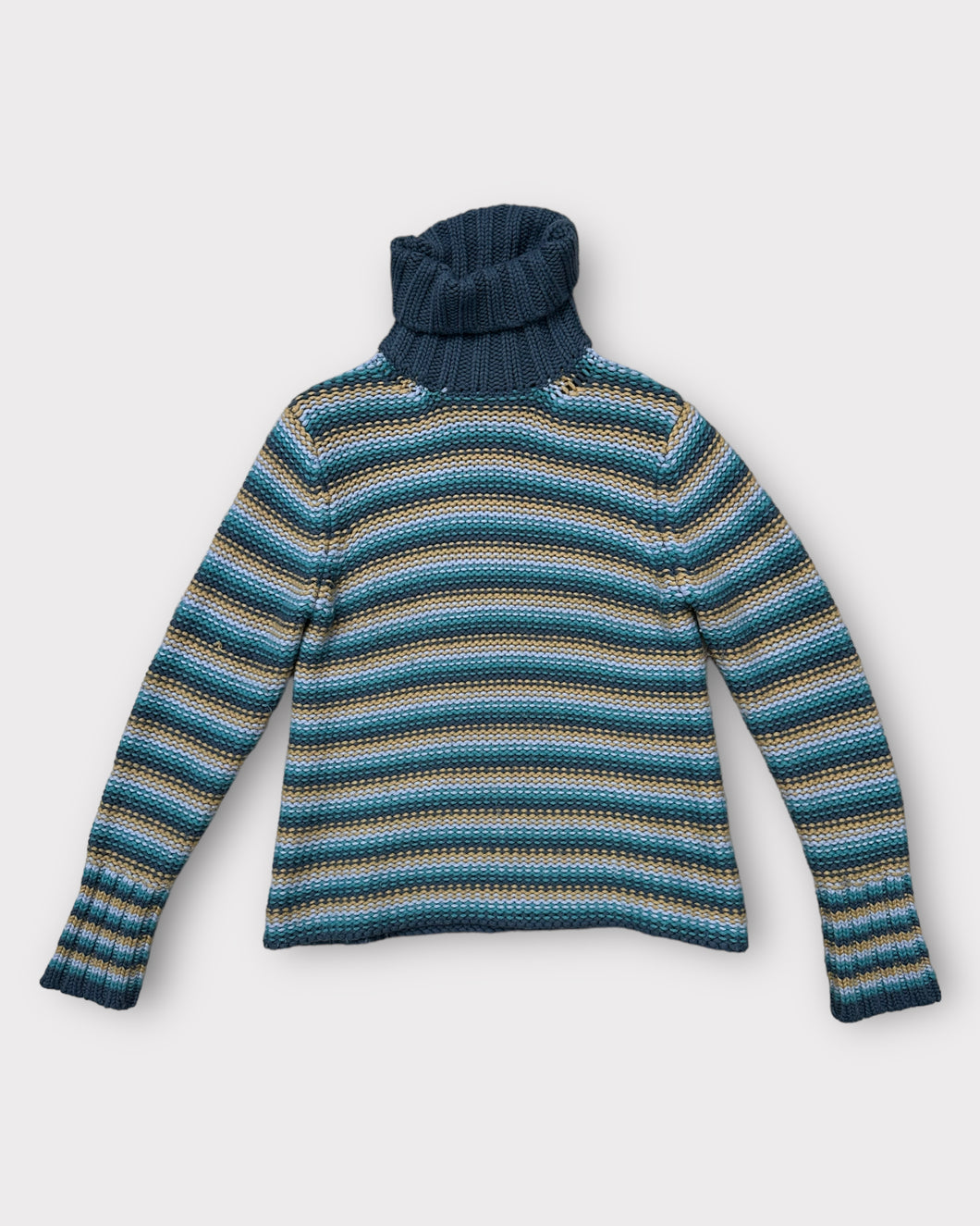 Gap Stripe Knit Chunky Turtleneck Sweater (XL)