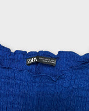 Load image into Gallery viewer, Zara Ocean Textured Royal Blue Midi Dress (S)
