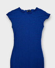 Load image into Gallery viewer, Zara Ocean Textured Royal Blue Midi Dress (S)

