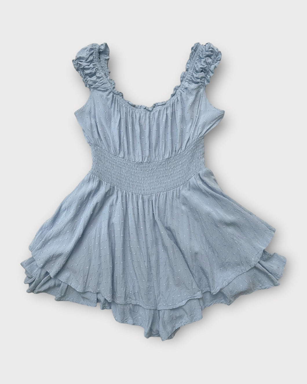 Urban Outfitters Smocked Tiered Ruffle Rosie Romper (M)