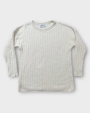 Load image into Gallery viewer, Absolutely Cotton Vintage Cream Wide Ribbed Sweater (L)
