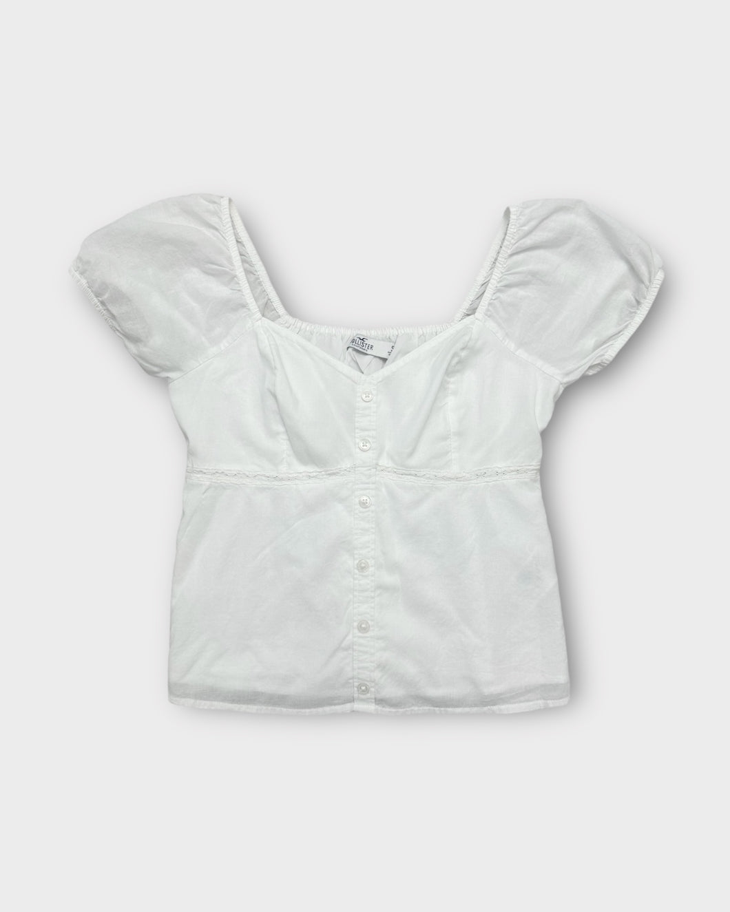 Hollister White Babydoll Top (S)