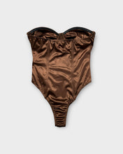 Load image into Gallery viewer, Princess Polly Amora Brown Satin Bodysuit (4)

